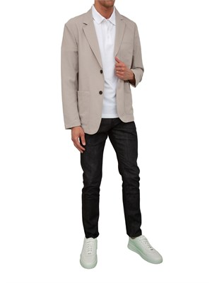 Polo bianca Emporio Armani uomo con patch micro logo Aquila a contrasto in UOMO