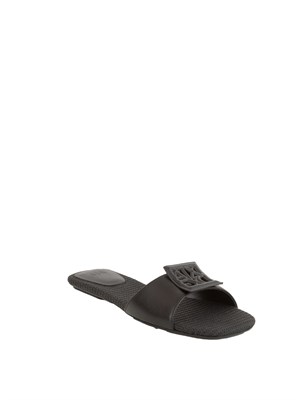 Ciabatte nere Armani Exchange donna con fascia e logo tono su tono in DONNA