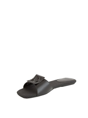 Ciabatte nere Armani Exchange donna con fascia e logo tono su tono in DONNA