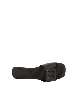Ciabatte nere Armani Exchange donna con fascia e logo tono su tono in DONNA