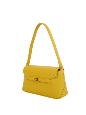 Borsa a spalla gialla  Elisabetta Franchi con logo in DONNA