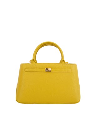 Borsa gialla piccola Elisabetta Franchi con cinturino con logo in DONNA