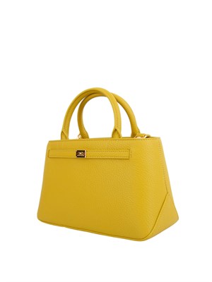 Borsa gialla piccola Elisabetta Franchi con cinturino con logo in DONNA