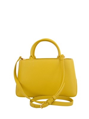 Borsa gialla piccola Elisabetta Franchi con cinturino con logo in DONNA