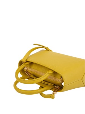 Borsa gialla piccola Elisabetta Franchi con cinturino con logo in DONNA