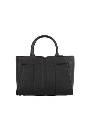 Borsa nera Elisabetta Franchi con logo in rilievo in DONNA