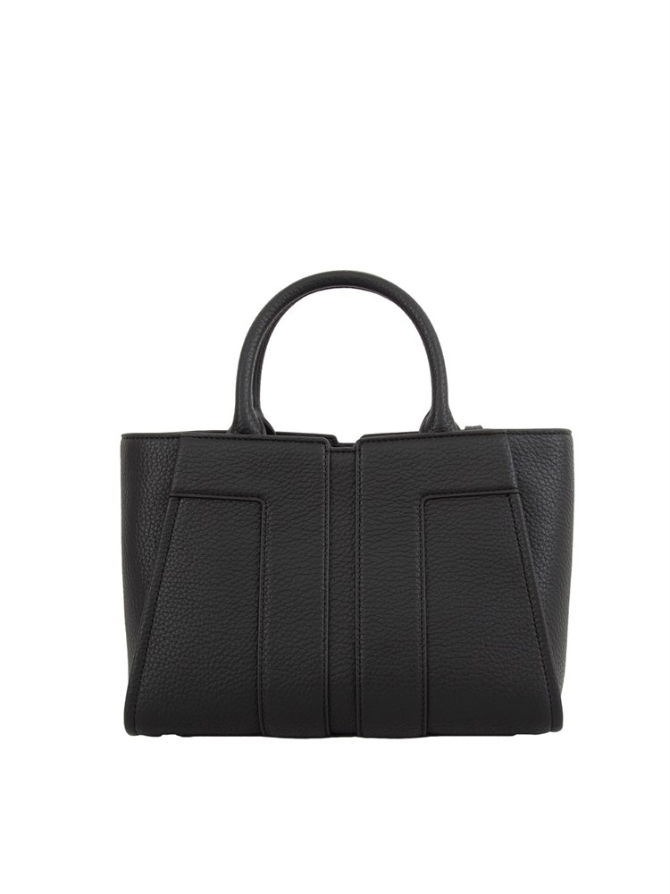 Borsa nera Elisabetta Franchi con logo in rilievo