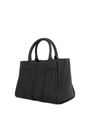 Borsa nera Elisabetta Franchi con logo in rilievo in DONNA