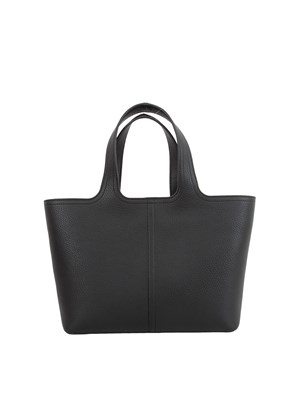 Borsa media nera Elisabetta Franchi con charms logo in DONNA