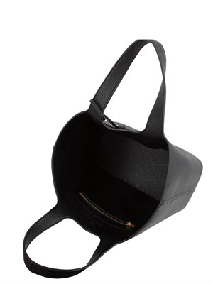 Borsa media nera Elisabetta Franchi con charms logo in DONNA