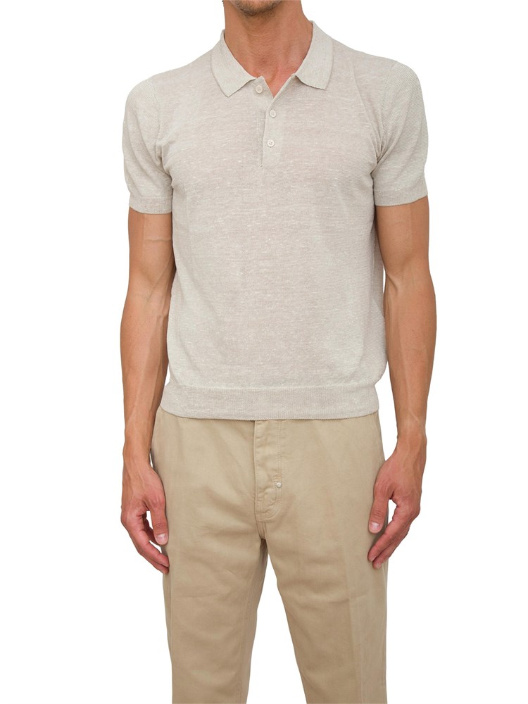 Polo in maglia Antony Morato beige in misto lino