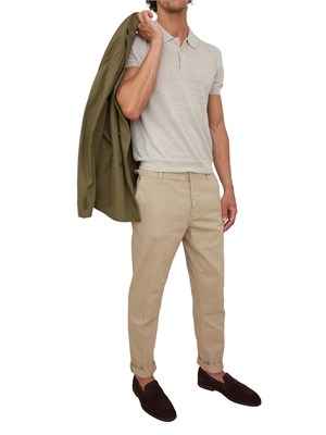 Polo in maglia Antony Morato beige in misto lino in UOMO