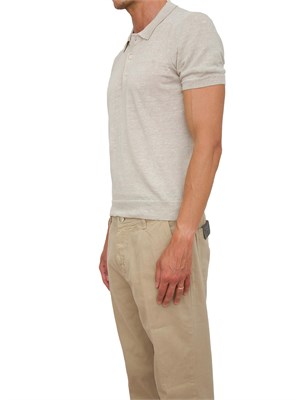 Polo in maglia Antony Morato beige in misto lino in UOMO