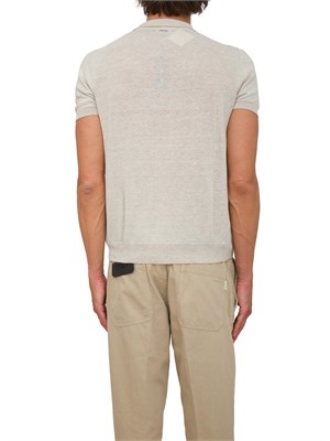 Polo in maglia Antony Morato beige in misto lino in UOMO