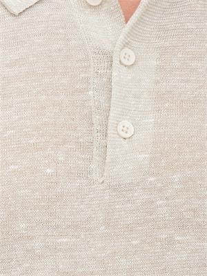 Polo in maglia Antony Morato beige in misto lino in UOMO