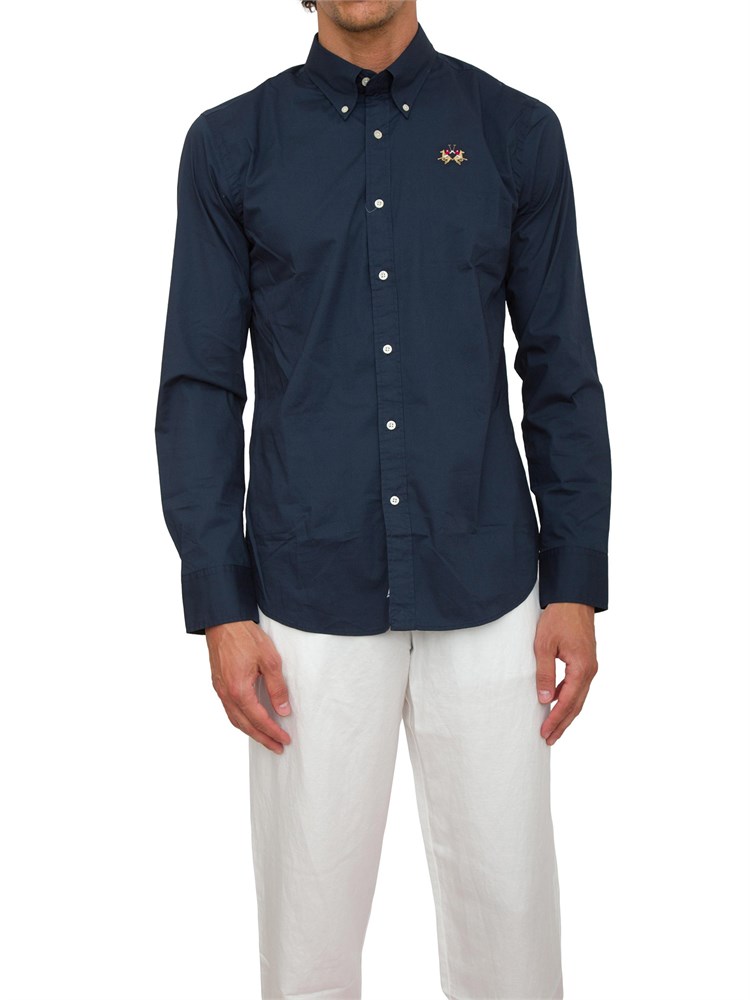 Camicia La Martina blu slim fit - Leon
