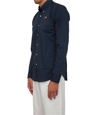 Camicia La Martina blu slim fit - Leon in UOMO