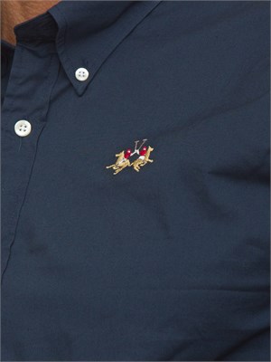 Camicia La Martina blu slim fit - Leon in UOMO