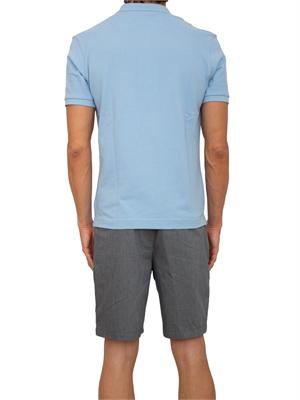 Polo uomo La Martina in cotone azzurro con ricamo logo a contrasto in UOMO