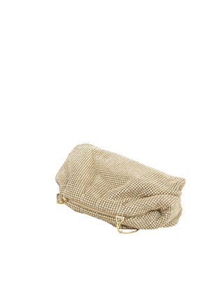 TWENTY FOURHAITCH Pouch bag Petra di Twenty Fouhaitch in cristalli oro e tracolla removibile in DONNA