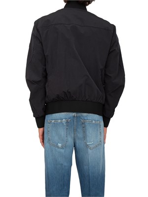Bomber Peuterey blu in popeline tecnico in UOMO