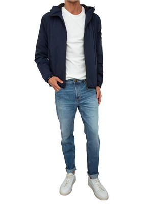 Giacca a vento tecnica Peuterey blu in tela leggera in UOMO