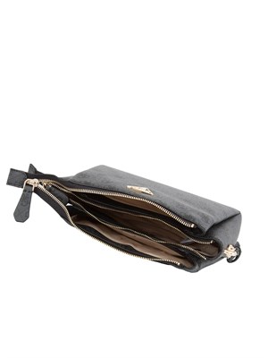 GUESS JEANS Tracolla Guess in similpelle nera con stampa logo all over in DONNA