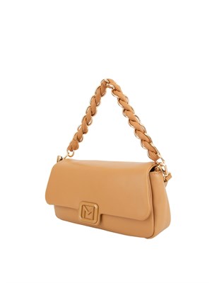 Borsa Marella in similpelle beige con manico intrecciato in DONNA