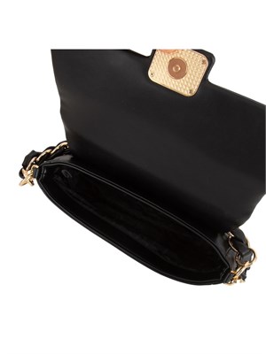 Borsa Marella in similpelle nera con manico intrecciato in DONNA