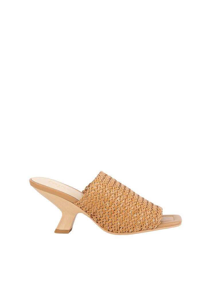 TWIN-SET Sandali Twinset beige mules con intrecci