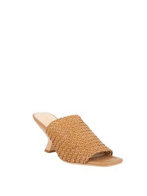 TWIN-SET Sandali Twinset beige mules con intrecci in DONNA
