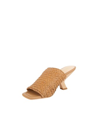 TWIN-SET Sandali Twinset beige mules con intrecci in DONNA