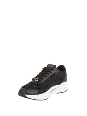 TWIN-SET Sneakers Twinset in mesh nero in DONNA