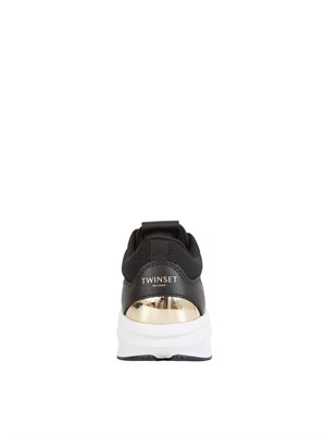 TWIN-SET Sneakers Twinset in mesh nero in DONNA
