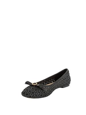 TWIN-SET Ballerine Twinset nero con intrecci e fiocco in DONNA