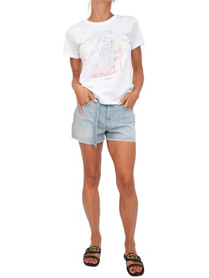 TWIN-SET T-shirt Twinset in cotone bianco con stampa in DONNA