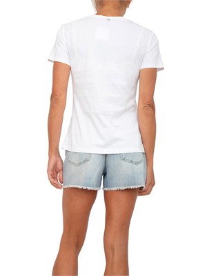 TWIN-SET T-shirt Twinset in cotone bianco con stampa in DONNA