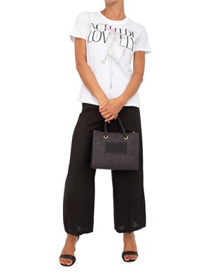 TWIN-SET T-shirt Twinset in cotone bianco con stampa in DONNA