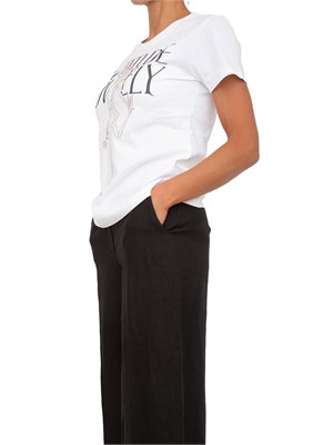 TWIN-SET T-shirt Twinset in cotone bianco con stampa in DONNA