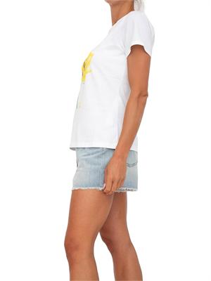 TWIN-SET T-shirt Twinset in cotone bianco con stampa fiore in DONNA