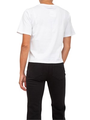 TWIN-SET T-shirt Twinset Actitude in cotone bianco con stampa cuore e logo in DONNA