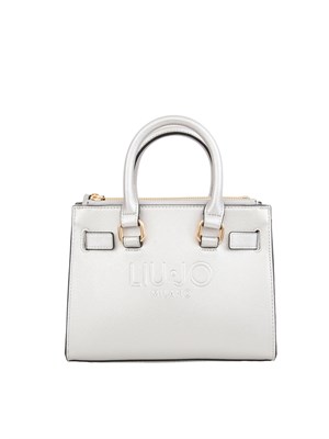Borsa satchel piccola Liu Jo in similpelle argento in DONNA
