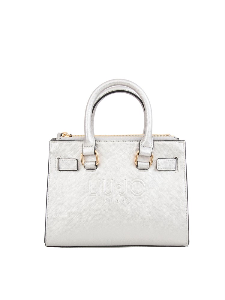 Borsa satchel piccola Liu Jo in similpelle argento