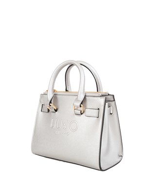 Borsa satchel piccola Liu Jo in similpelle argento in DONNA