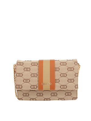 Borsa donna Liu Jo in pelle ecologica cuoio con cuciture e piccola pochette in DONNA