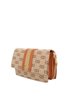 Borsa donna Liu Jo in pelle ecologica cuoio con cuciture e piccola pochette in DONNA
