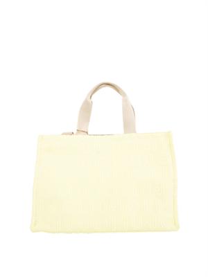 Borsa tote grande jacquard Liu Jo in cotone giallo in DONNA