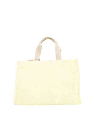 Borsa tote grande jacquard Liu Jo in cotone giallo in DONNA
