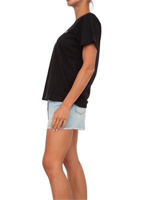 TWIN-SET T-shirt Twinset in cotone con logo Oval T di strass in DONNA