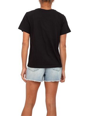 TWIN-SET T-shirt Twinset in cotone con logo Oval T di strass in DONNA